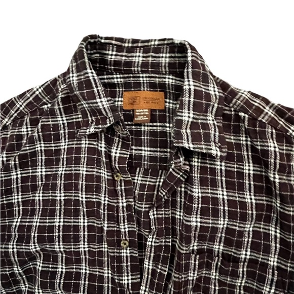 Faded Glory Brown Mens Flannel size small 32/34 - Picture 3 of 4